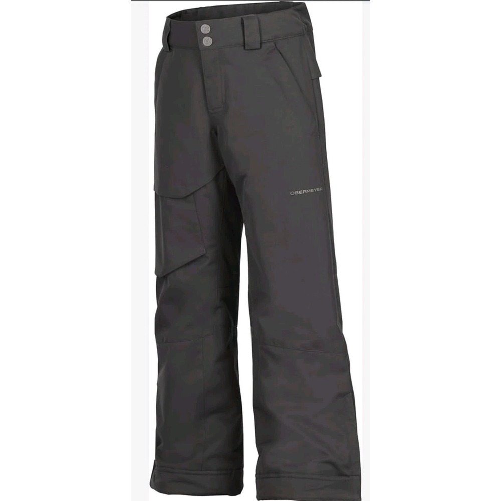 New Obermeyer Teen Boy Teen S(8) Brisk Snowboard Pant Charcoal Gray Ski Insulate
